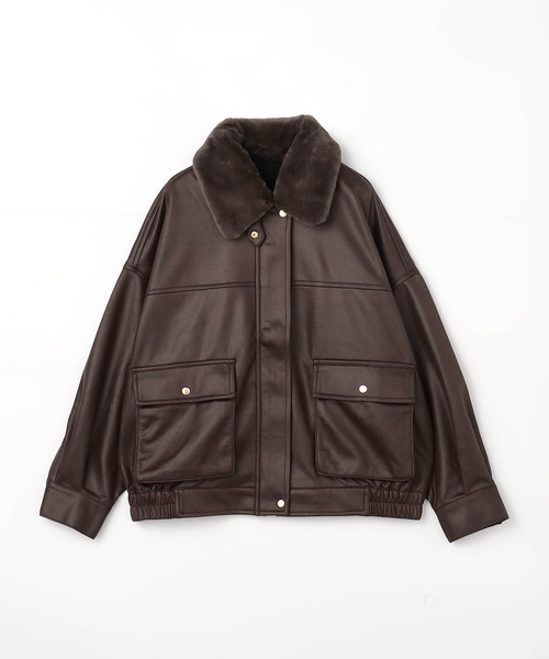 NICOLE CLUB(ニコル クラブ)の「2wayヴィンテージ加工ブルゾン(ブルゾン・レディース・オフホワイト/ブラウン・MEDIUM)」の19枚目の写真