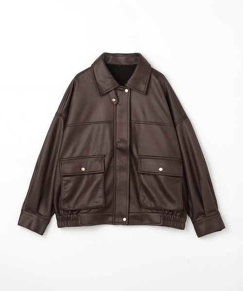 NICOLE CLUB(ニコル クラブ)の「2wayヴィンテージ加工ブルゾン(ブルゾン・レディース・オフホワイト/ブラウン・MEDIUM)」の21枚目の写真