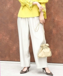 MK MICHEL KLEIN | サテン地バレルパンツ/洗える(その他パンツ)