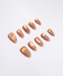 KONVINI（コンビニ）の「【not a nail】水光マグネットビジューラインデザインロングネイルチップ（ネイルシール/ネイルチップ）」