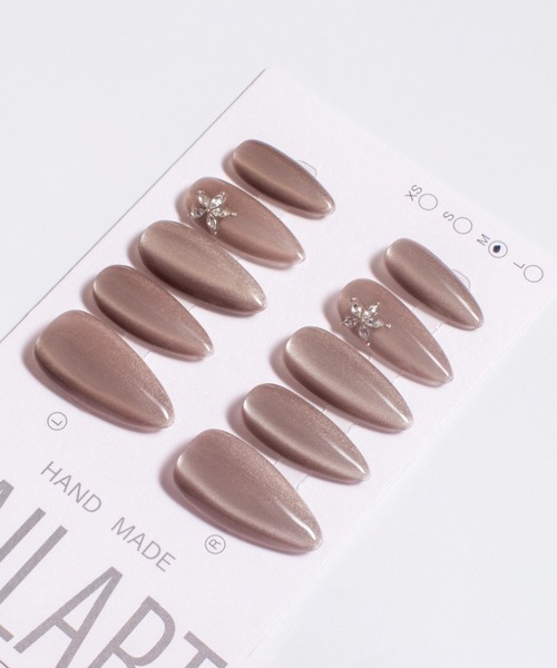 KONVINI（コンビニ）の「【not a nail】水光マグネットビジューラインデザインロングネイルチップ（ネイルシール/ネイルチップ・レディース・グレイッシュブルー/ベージュ/シルバー/スカイブルー系/ベージュ系その他・SMALL/MEDIUM）」の18枚目の写真