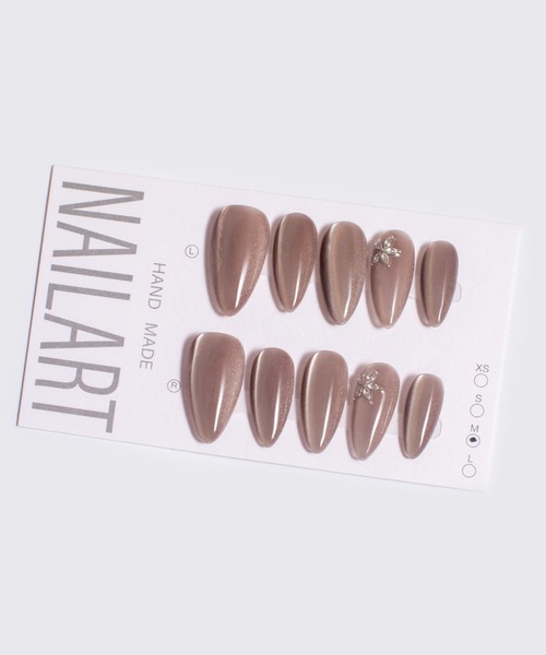 KONVINI（コンビニ）の「【not a nail】水光マグネットビジューラインデザインロングネイルチップ（ネイルシール/ネイルチップ・レディース・グレイッシュブルー/ベージュ/シルバー/スカイブルー系/ベージュ系その他・SMALL/MEDIUM）」の19枚目の写真