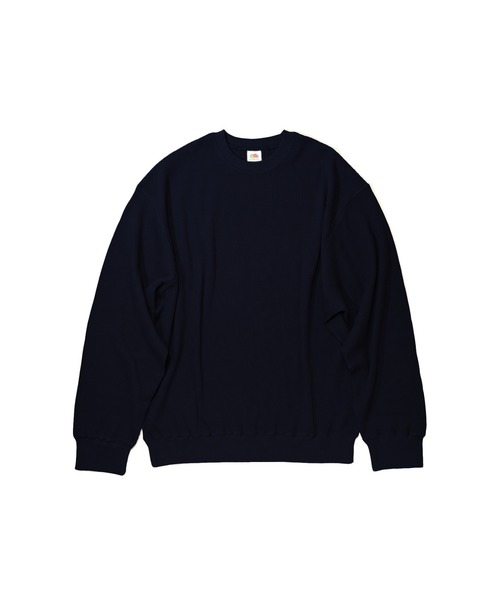 FRUIT OF THE LOOM（フルーツオブザルーム）の「金子恵治 THERMAL CREW NECK TEE / サーマル / ヴィンテージ / ワンマイルウェア / パックT / スウェット / セットアップ / オリジナルパッケージ（スウェット・メンズ・ネイビー/チャコールグレー・M/L/XL）」の8枚目の写真