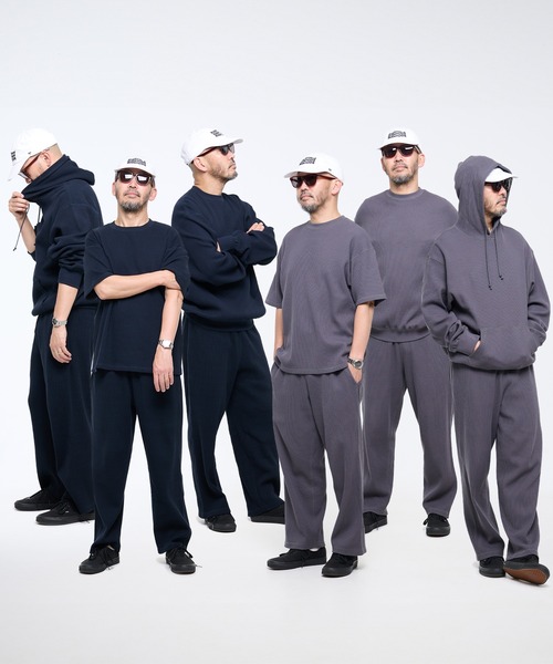 FRUIT OF THE LOOM（フルーツオブザルーム）の「金子恵治 THERMAL CREW NECK TEE / サーマル / ヴィンテージ / ワンマイルウェア / パックT / スウェット / セットアップ / オリジナルパッケージ（スウェット・メンズ・ネイビー/チャコールグレー・M/L/XL）」の10枚目の写真