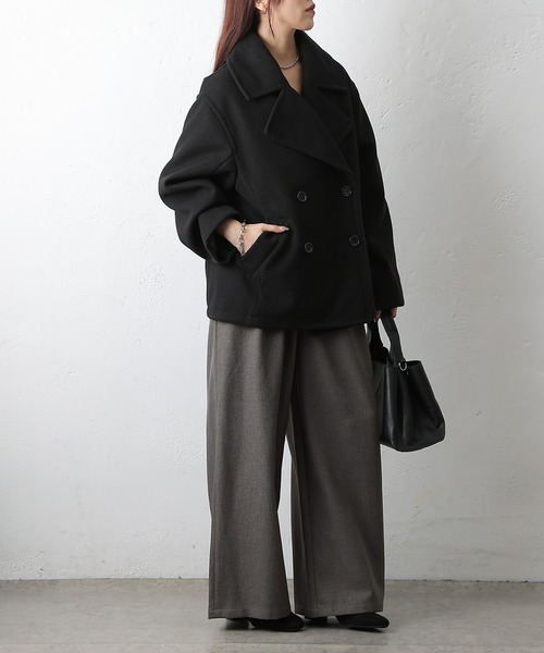 COLONY 2139(コロニートゥーワンスリーナイン)の「テックウールPコート(ピーコート・レディース・ベージュ/ブラック/グレー・SMALL/MEDIUM)」の5枚目の写真