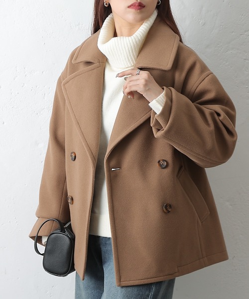 COLONY 2139(コロニートゥーワンスリーナイン)の「テックウールPコート(ピーコート・レディース・ベージュ/ブラック/グレー・SMALL/MEDIUM)」の10枚目の写真