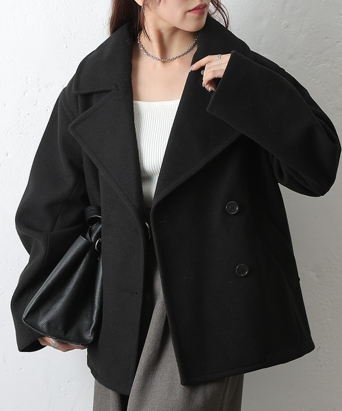 COLONY 2139(コロニートゥーワンスリーナイン)の「テックウールPコート(ピーコート・レディース・ベージュ/ブラック/グレー・SMALL/MEDIUM)」の15枚目の写真