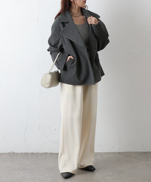 COLONY 2139(コロニートゥーワンスリーナイン)の「テックウールPコート(ピーコート・レディース・ベージュ/ブラック/グレー・SMALL/MEDIUM)」の19枚目の写真