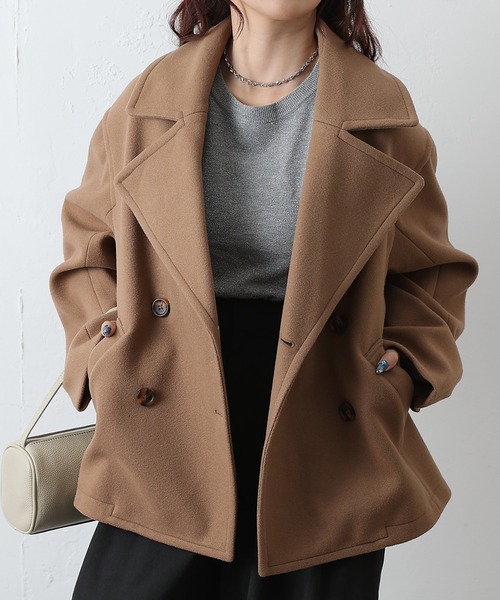 COLONY 2139(コロニートゥーワンスリーナイン)の「テックウールPコート(ピーコート・レディース・ベージュ/ブラック/グレー・SMALL/MEDIUM)」の22枚目の写真