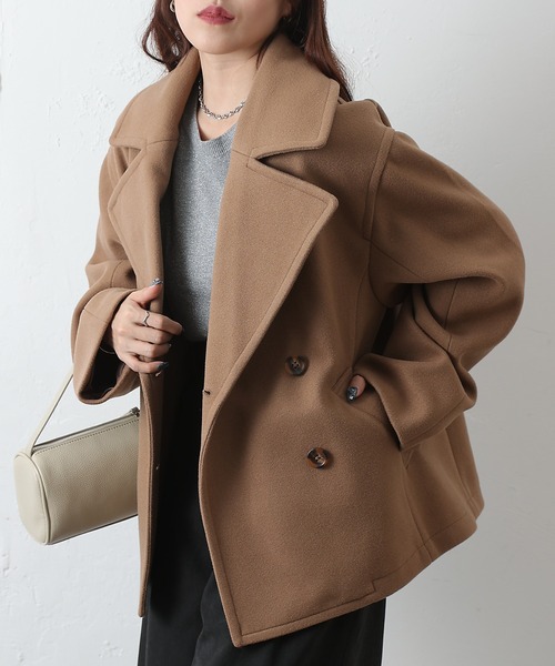 COLONY 2139(コロニートゥーワンスリーナイン)の「テックウールPコート(ピーコート・レディース・ベージュ/ブラック/グレー・SMALL/MEDIUM)」の21枚目の写真