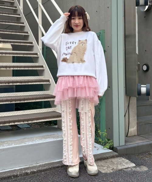 Candy Stripper(キャンディストリッパー)の「MEOW VOLUME SLEEVE ニット(ニット/セーター・レディース・オフホワイト/グレー/ブラック・FREE)」の21枚目の写真