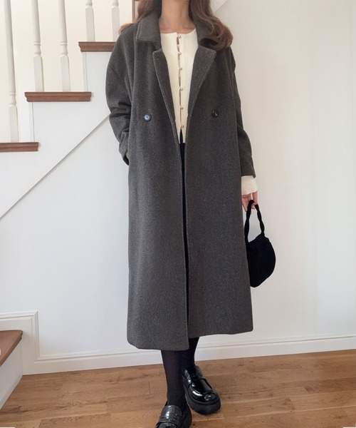 LAUIR(ラウアー)の「2wayロングチェスターコート(チェスターコート・レディース・ブラック/チャコール/ブラウン・X-LARGE/LARGE/MEDIUM)」の2枚目の写真