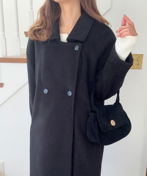 LAUIR(ラウアー)の「2wayロングチェスターコート(チェスターコート・レディース・ブラック/チャコール/ブラウン・X-LARGE/LARGE/MEDIUM)」の1枚目の写真