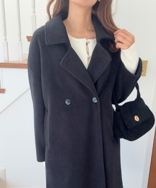 LAUIR(ラウアー)の「2wayロングチェスターコート(チェスターコート・レディース・ブラック/チャコール/ブラウン・X-LARGE/LARGE/MEDIUM)」の4枚目の写真