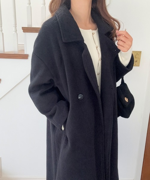 LAUIR(ラウアー)の「2wayロングチェスターコート(チェスターコート・レディース・ブラック/チャコール/ブラウン・X-LARGE/LARGE/MEDIUM)」の6枚目の写真