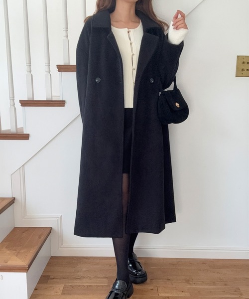 LAUIR(ラウアー)の「2wayロングチェスターコート(チェスターコート・レディース・ブラック/チャコール/ブラウン・X-LARGE/LARGE/MEDIUM)」の8枚目の写真