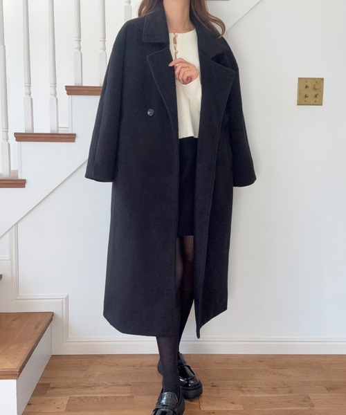 LAUIR(ラウアー)の「2wayロングチェスターコート(チェスターコート・レディース・ブラック/チャコール/ブラウン・X-LARGE/LARGE/MEDIUM)」の10枚目の写真
