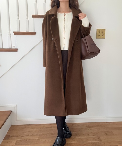LAUIR(ラウアー)の「2wayロングチェスターコート(チェスターコート・レディース・ブラック/チャコール/ブラウン・X-LARGE/LARGE/MEDIUM)」の12枚目の写真