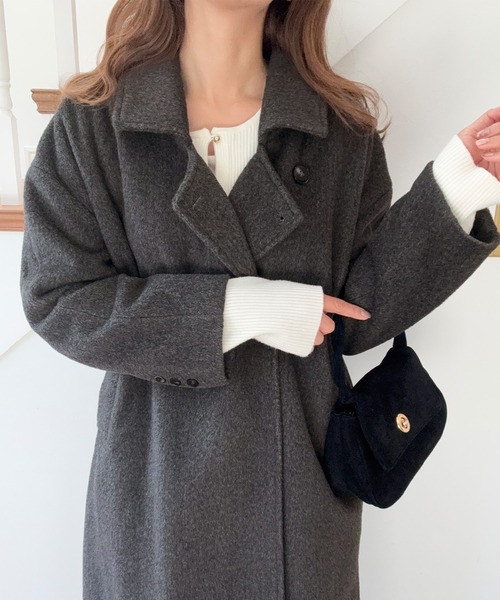 LAUIR(ラウアー)の「2wayロングチェスターコート(チェスターコート・レディース・ブラック/チャコール/ブラウン・X-LARGE/LARGE/MEDIUM)」の14枚目の写真