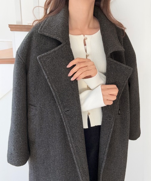 LAUIR(ラウアー)の「2wayロングチェスターコート(チェスターコート・レディース・ブラック/チャコール/ブラウン・X-LARGE/LARGE/MEDIUM)」の15枚目の写真