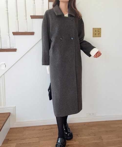 LAUIR(ラウアー)の「2wayロングチェスターコート(チェスターコート・レディース・ブラック/チャコール/ブラウン・X-LARGE/LARGE/MEDIUM)」の17枚目の写真