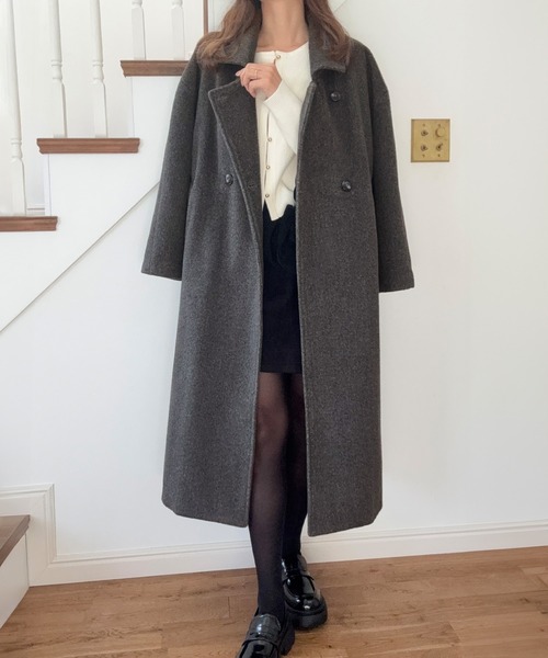 LAUIR(ラウアー)の「2wayロングチェスターコート(チェスターコート・レディース・ブラック/チャコール/ブラウン・X-LARGE/LARGE/MEDIUM)」の18枚目の写真