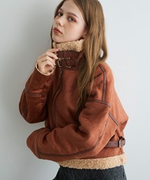 Mirette（ミレット）の「フェイクムートンショートジャケット / Faux Shearling Short Jacket（ブルゾン・レディース）」