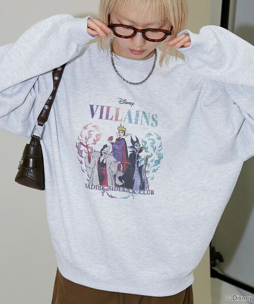 PUBLUX（パブリュクス）の「PUBLUX/パブリュクス 別注 'Disney VILLAINS' SWEAT/'ディズニーヴィランズ' プリントスウェット(限定展開)（スウェット・メンズ・チャコールグレー/ライトグレー・MEDIUM/LARGE/SMALL）」の12枚目の写真