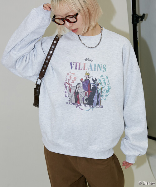 PUBLUX（パブリュクス）の「PUBLUX/パブリュクス 別注 'Disney VILLAINS' SWEAT/'ディズニーヴィランズ' プリントスウェット(限定展開)（スウェット・メンズ・チャコールグレー/ライトグレー・MEDIUM/LARGE/SMALL）」の13枚目の写真