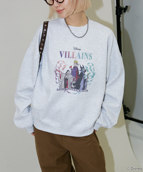 PUBLUX（パブリュクス）の「PUBLUX/パブリュクス 別注 'Disney VILLAINS' SWEAT/'ディズニーヴィランズ' プリントスウェット(限定展開)（スウェット・メンズ・チャコールグレー/ライトグレー・MEDIUM/LARGE/SMALL）」の16枚目の写真