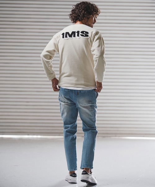 1minute 1second(ワンミニットワンセカンド)の「msw1782-microfleece sweatshirt with 1M1S chenille embroidered patch フリーストレーナー(1M25F290)(スウェット・メンズ・ネイビー/ナチュラル/ブラック・XXL/XL/L/M)」の20枚目の写真