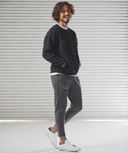 1minute 1second(ワンミニットワンセカンド)の「msw1782-microfleece sweatshirt with 1M1S chenille embroidered patch フリーストレーナー(1M25F290)(スウェット・メンズ・ネイビー/ナチュラル/ブラック・XXL/XL/L/M)」の21枚目の写真