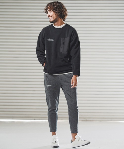 1minute 1second(ワンミニットワンセカンド)の「msw1782-microfleece sweatshirt with 1M1S chenille embroidered patch フリーストレーナー(1M25F290)(スウェット・メンズ・ネイビー/ナチュラル/ブラック・XXL/XL/L/M)」の22枚目の写真