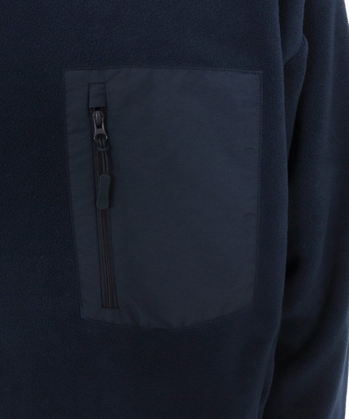 1minute 1second(ワンミニットワンセカンド)の「msw1782-microfleece sweatshirt with 1M1S chenille embroidered patch フリーストレーナー(1M25F290)(スウェット・メンズ・ネイビー/ナチュラル/ブラック・XXL/XL/L/M)」の5枚目の写真