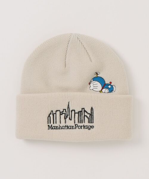 Manhattan Portage（マンハッタンポーテージ）の「Embroidery Watch DORAEMON（ニットキャップ/ビーニー・メンズ・アイボリー/ブラック・FREE）」の4枚目の写真