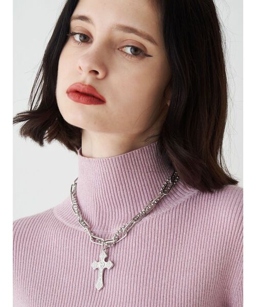 jouetie（ジュエティ）の「クロスレイヤードネックレス（ネックレス・レディース・ゴールド/シルバー・FREE）」の4枚目の写真