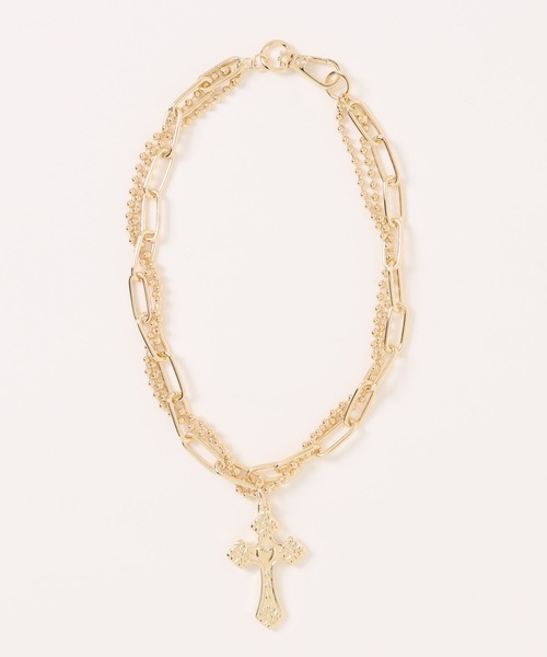 jouetie（ジュエティ）の「クロスレイヤードネックレス（ネックレス・レディース・ゴールド/シルバー・FREE）」の6枚目の写真