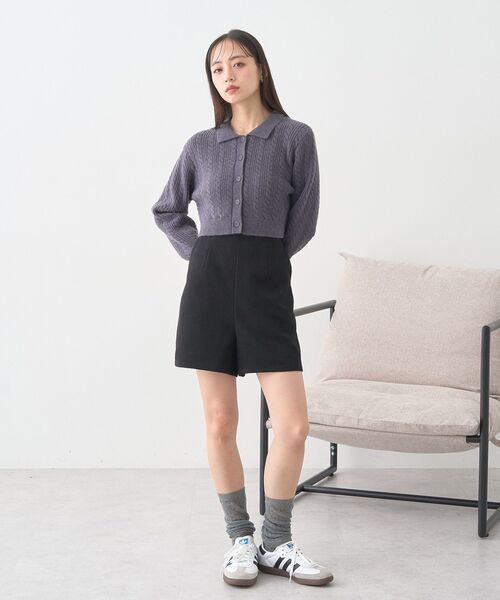 earth music&ecology(アースミュージックアンドエコロジー)の「バックレースアップショートパンツ(その他パンツ・レディース・ブラウン/ブラック・S/M)」の22枚目の写真