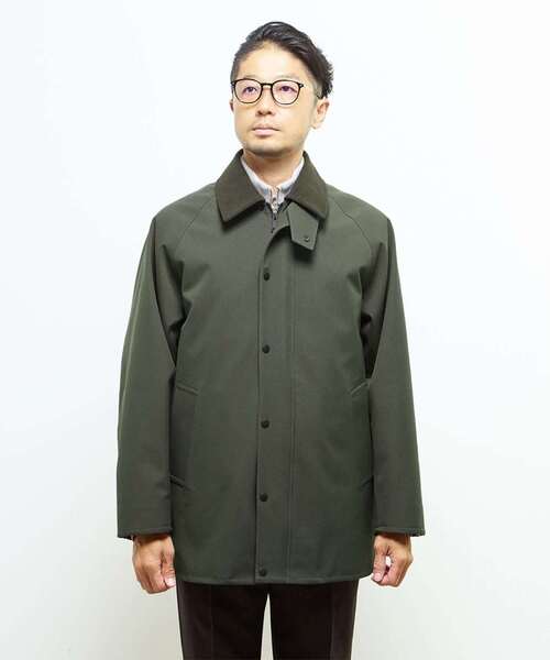 MEN'S MELROSE（メンズメルローズ）の「ボンディングツイルステンカラーブルゾン | 防風（ブルゾン・メンズ・ブラック/カーキ・2/3/4/5）」の7枚目の写真