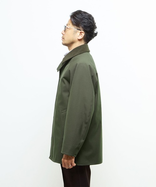 MEN'S MELROSE（メンズメルローズ）の「ボンディングツイルステンカラーブルゾン | 防風（ブルゾン・メンズ・ブラック/カーキ・2/3/4/5）」の8枚目の写真