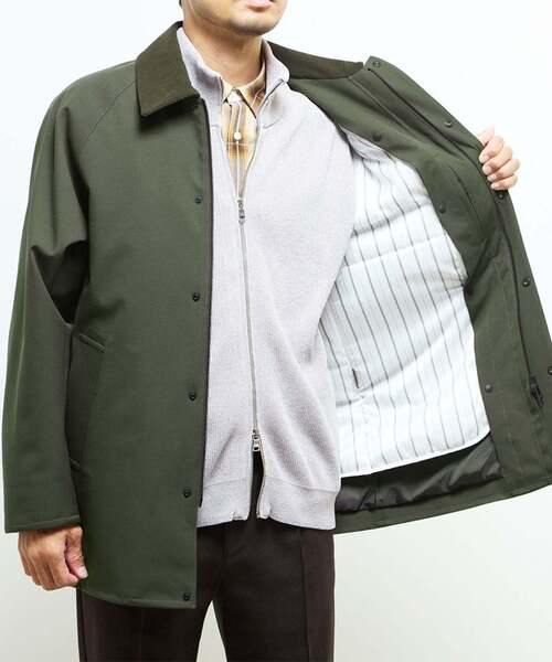 MEN'S MELROSE（メンズメルローズ）の「ボンディングツイルステンカラーブルゾン | 防風（ブルゾン・メンズ・ブラック/カーキ・2/3/4/5）」の17枚目の写真