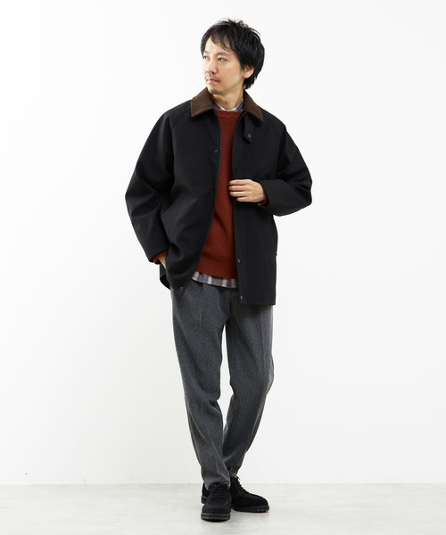 MEN'S MELROSE（メンズメルローズ）の「ボンディングツイルステンカラーブルゾン | 防風（ブルゾン・メンズ・ブラック/カーキ・2/3/4/5）」の5枚目の写真