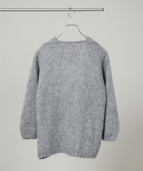 TRICOTS JEAN MARC（トリコットジーンマルク）の「TRICOTS JEAN MARC/ニットカーディガン（ニット/セーター・レディース・ダークブラウン/グレー/グレイッシュベージュ・FREE）」の8枚目の写真