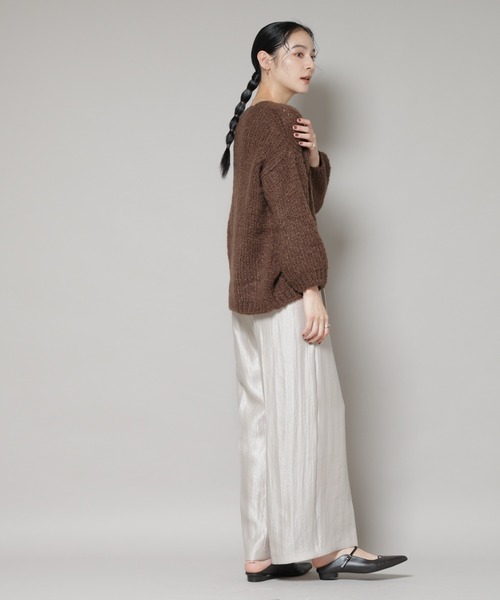 TRICOTS JEAN MARC（トリコットジーンマルク）の「TRICOTS JEAN MARC/ニットカーディガン（ニット/セーター・レディース・ダークブラウン/グレー/グレイッシュベージュ・FREE）」の13枚目の写真