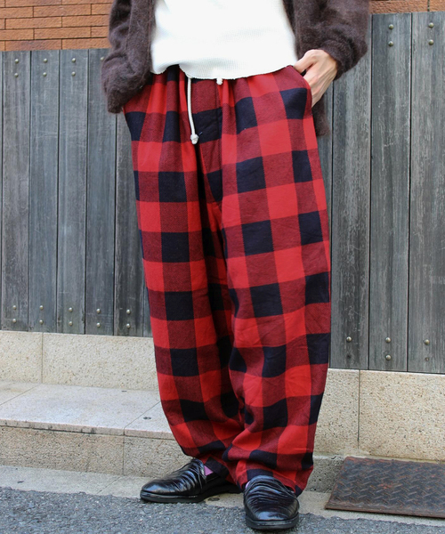 Marvine Pontiak shirt makers(マービンポンティアックシャツメーカーズ)の「Marvine Pontiak × WISM別注 Pajama Pants 2(その他パンツ・メンズ・レッド系その他・FREE)」の1枚目の写真