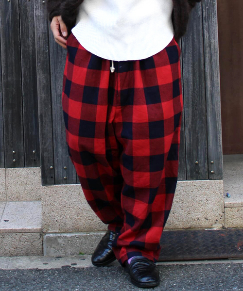 Marvine Pontiak shirt makers(マービンポンティアックシャツメーカーズ)の「Marvine Pontiak × WISM別注 Pajama Pants 2(その他パンツ・メンズ・レッド系その他・FREE)」の2枚目の写真