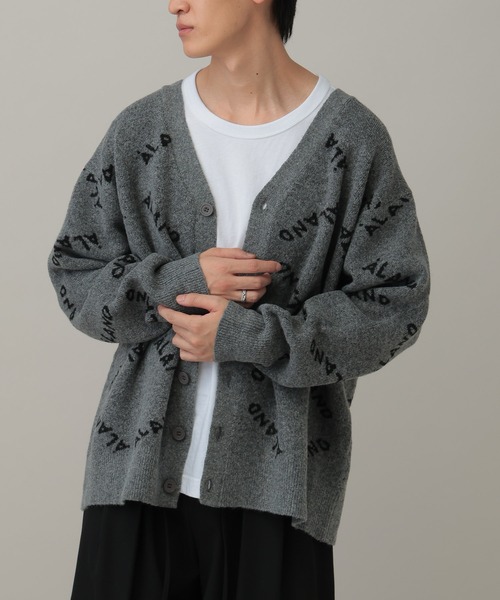 ALAND(エーランド)の「【UNISEX】ALAND/ロゴジャガードカーディガン(カーディガン/ボレロ・レディース・ライトブルー/チャコール・LARGE/MEDIUM)」の1枚目の写真