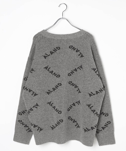 ALAND(エーランド)の「【UNISEX】ALAND/ロゴジャガードカーディガン(カーディガン/ボレロ・レディース・ライトブルー/チャコール・LARGE/MEDIUM)」の3枚目の写真