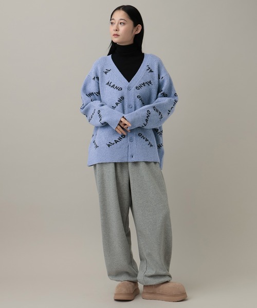 ALAND(エーランド)の「【UNISEX】ALAND/ロゴジャガードカーディガン(カーディガン/ボレロ・レディース・ライトブルー/チャコール・LARGE/MEDIUM)」の12枚目の写真