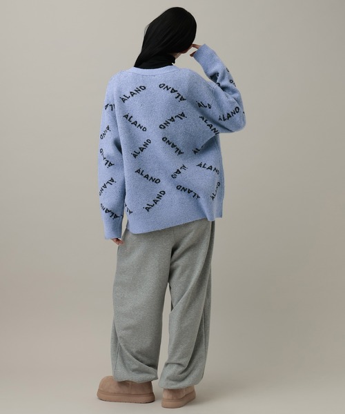 ALAND(エーランド)の「【UNISEX】ALAND/ロゴジャガードカーディガン(カーディガン/ボレロ・レディース・ライトブルー/チャコール・LARGE/MEDIUM)」の14枚目の写真